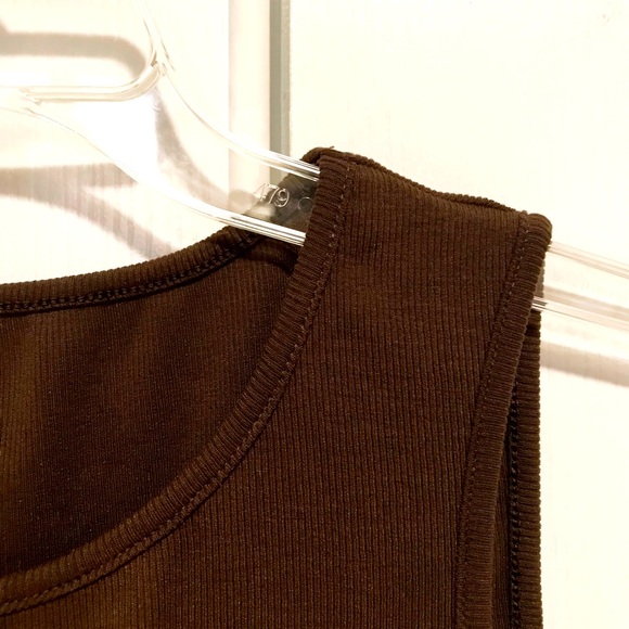 Brown, Rhinestone Tank Top. - Picture 4 of 4